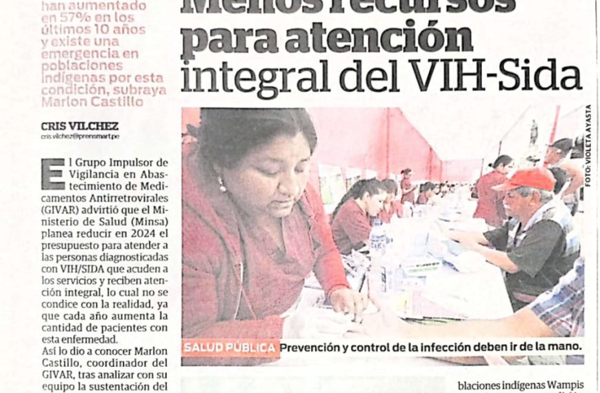 Correo: Menos recursos para la atención integral del VIH-Sida